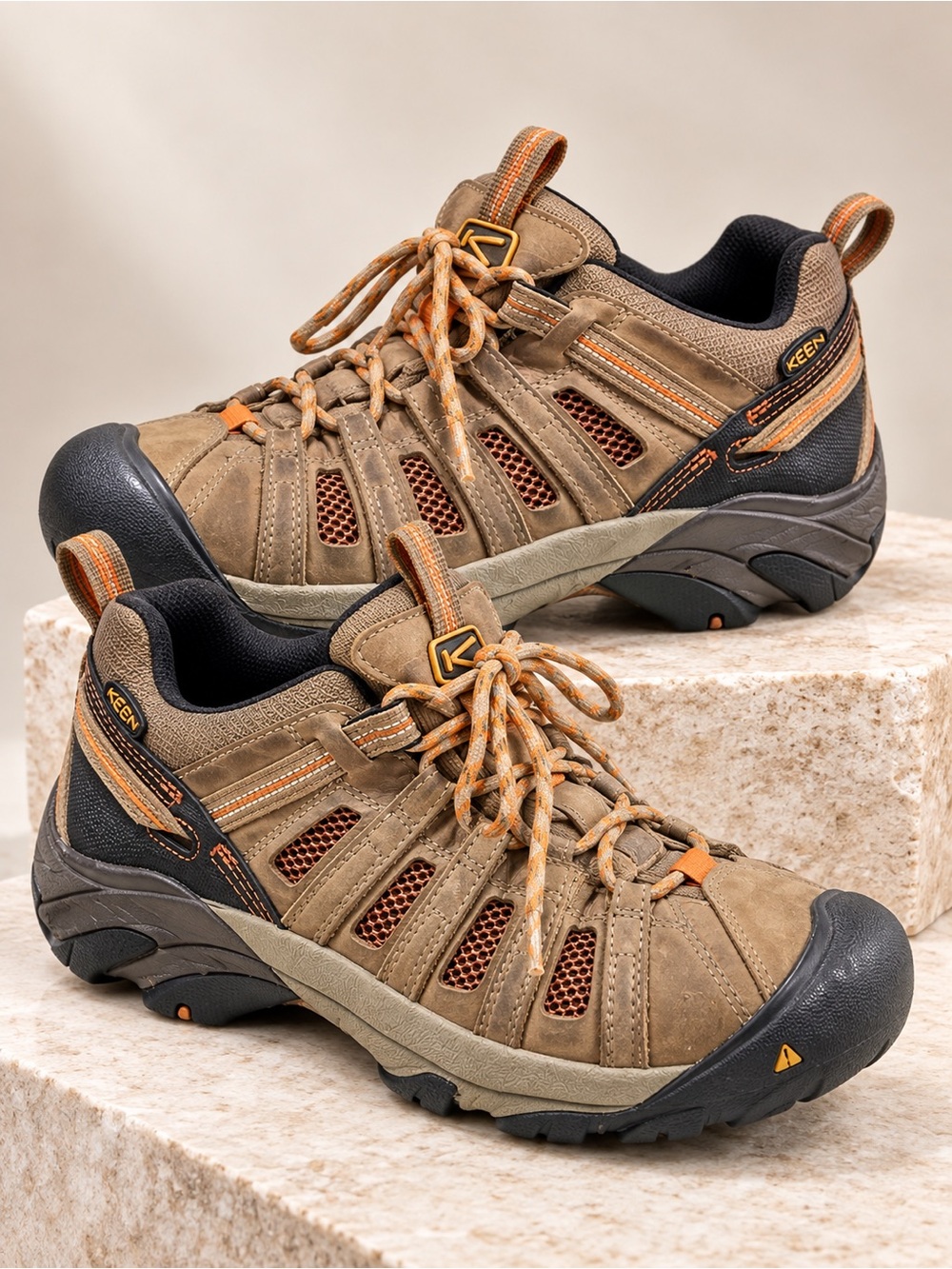 KEEN Utility Flint Low Steel Toe Work Shoes for Men, safty toe size 10D